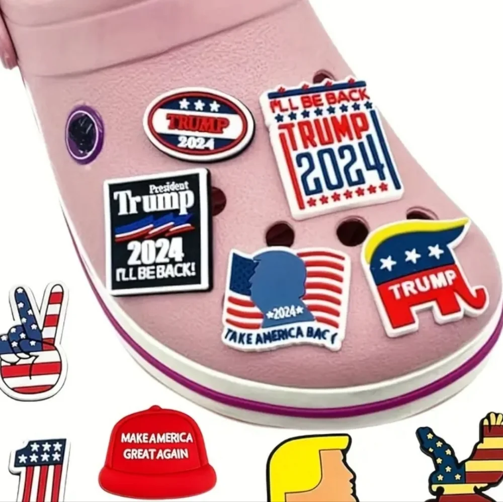 NWT! Trump 2024 Take America Back Croc Charms 10pcs NEW - Picture 5 of 6